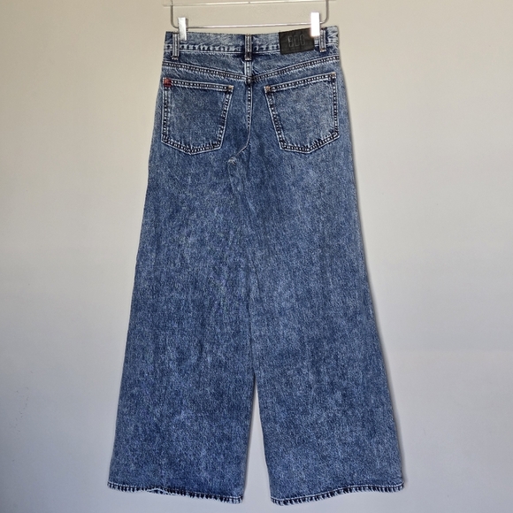 OU BDG A-Wide Acid Wash High Rise Rigid Denim Wide Leg 90’s Y2K Jeans 28 - Picture 9 of 10